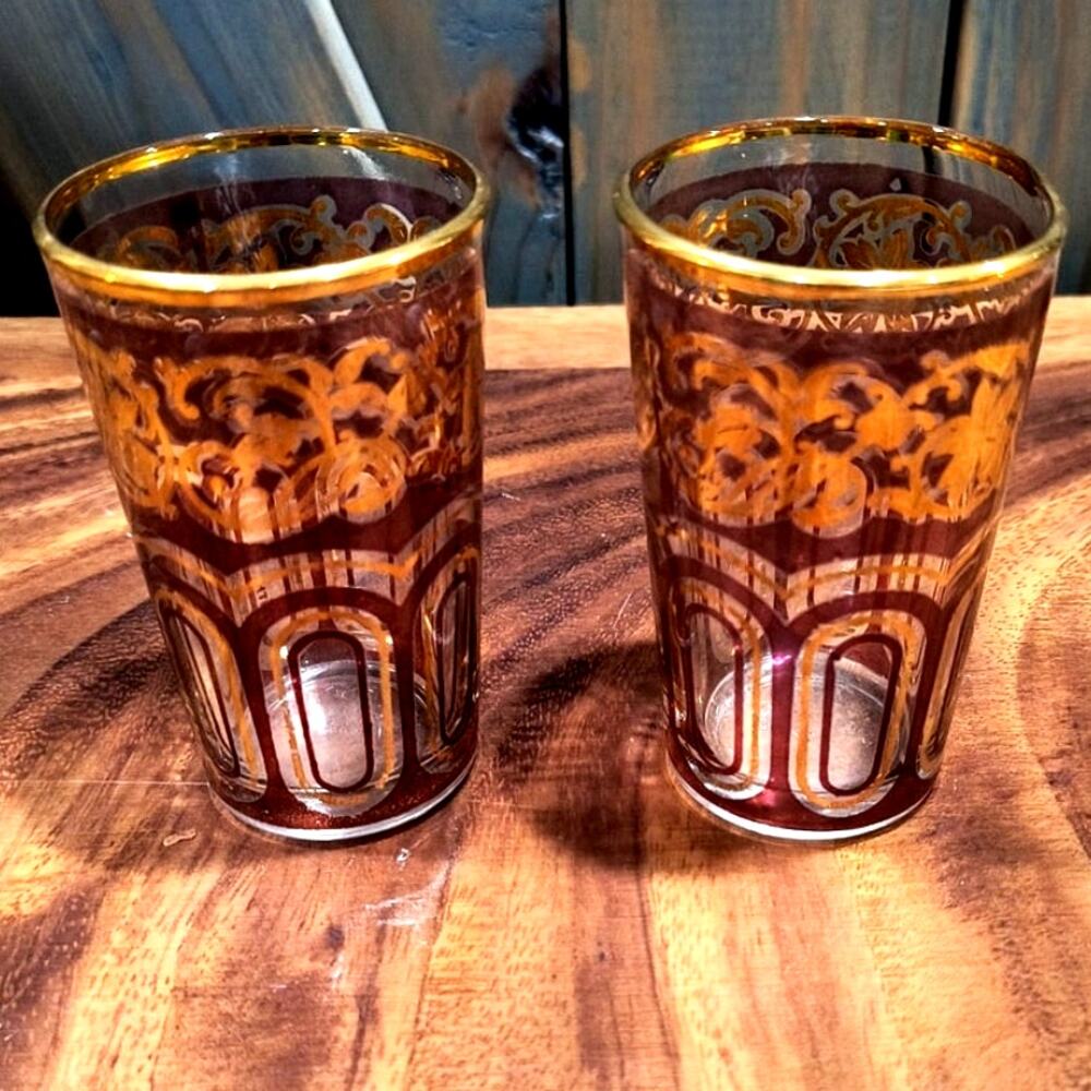 692. Moroccan Mint Tea Glass Set of 2